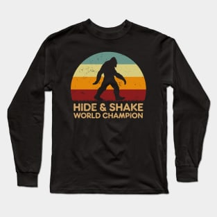 Retro Sunset - Bigfoot Hide And Shake Long Sleeve T-Shirt